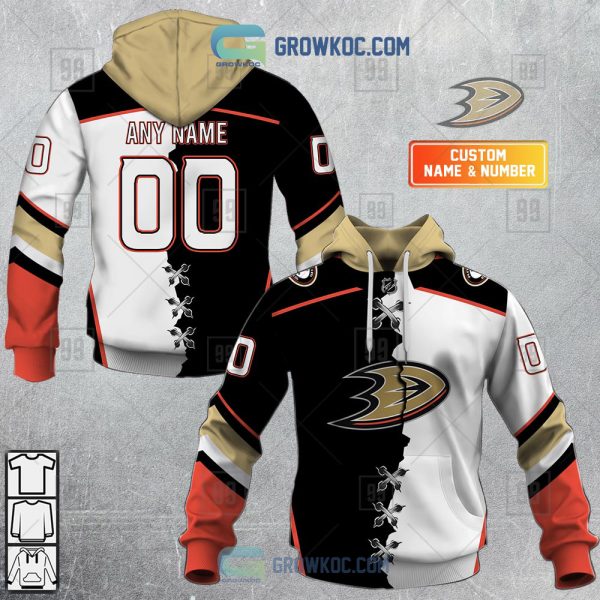 NHL Anaheim Ducks Mix Jersey Custom Personalized Hoodie T Shirt Sweatshirt