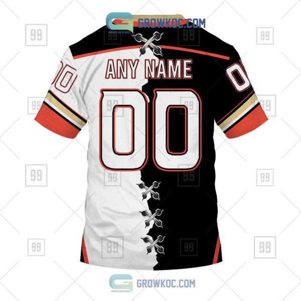 NHL Anaheim Ducks Mix Jersey Custom Personalized Hoodie T Shirt Sweatshirt