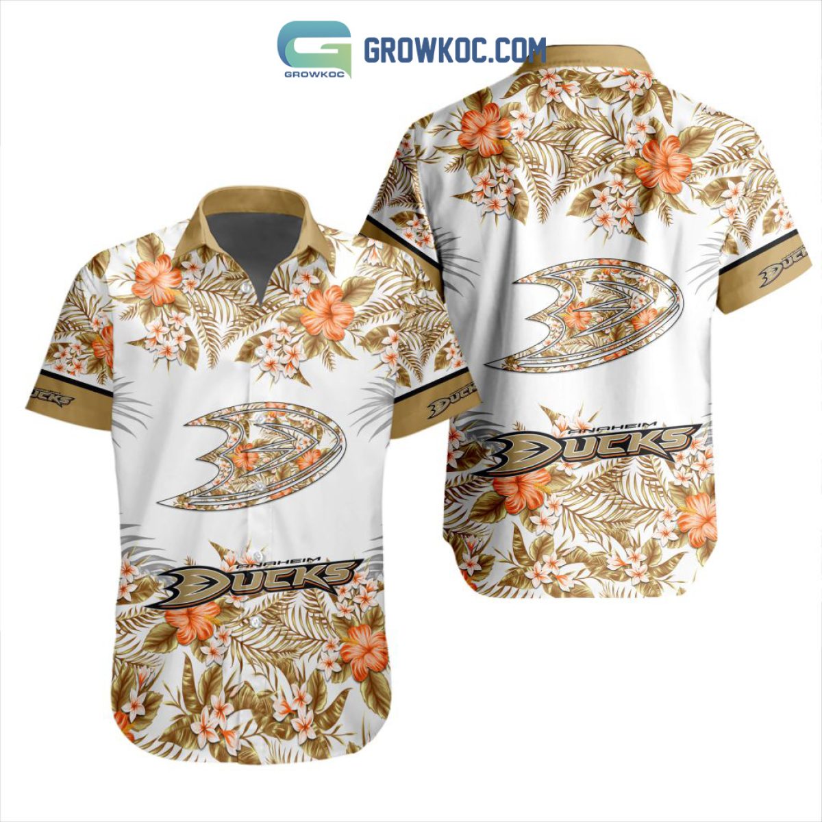NHL Los Angeles Kings Crane Hawaiian Design Button Shirt - Growkoc