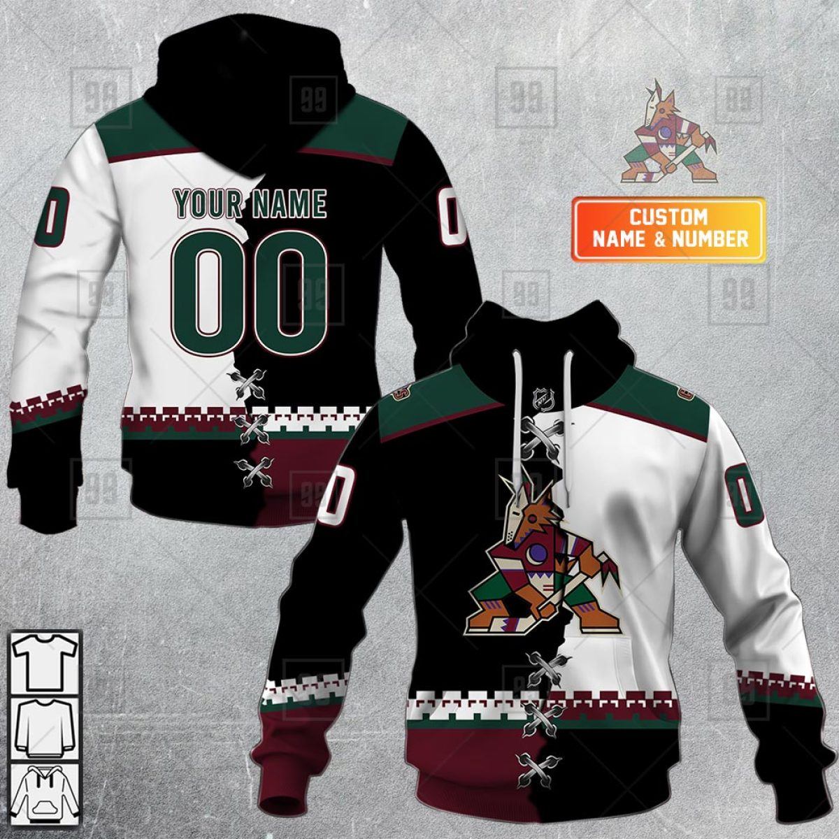 Arizona Coyotes NHL Special Jack Skellington Halloween Concepts Hoodie T  Shirt - Growkoc