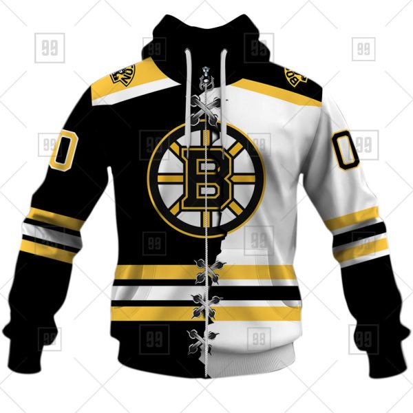 NHL Boston Bruins Mix Jersey Custom Personalized Hoodie T Shirt Sweatshirt