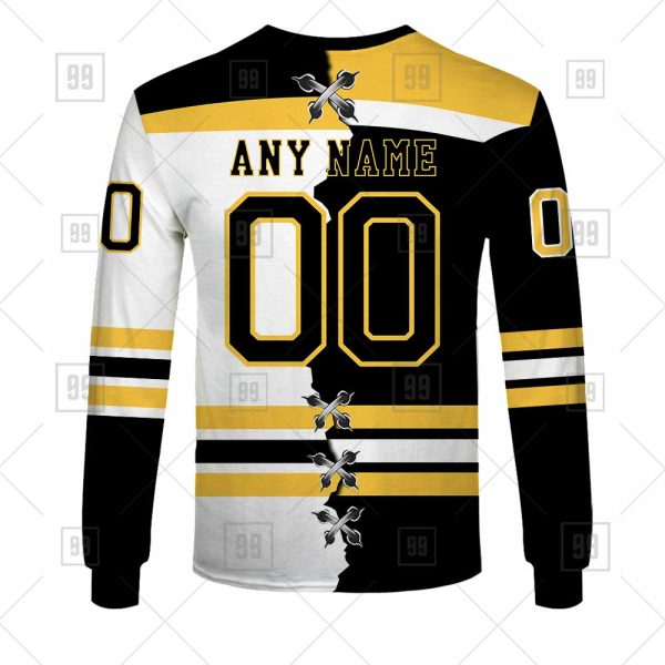 NHL Boston Bruins Mix Jersey Custom Personalized Hoodie T Shirt Sweatshirt