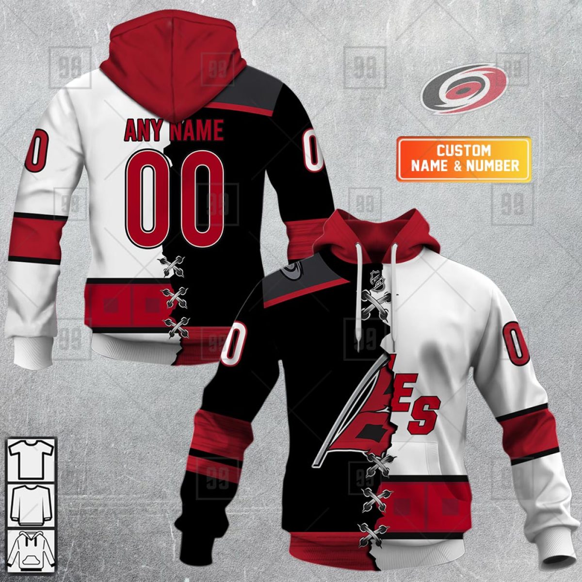 NHL Carolina Hurricanes Personalized Special Design With Northern Lights  Hoodie T Shirt - Growkoc