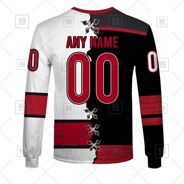 NHL Carolina Hurricanes Mix Jersey Custom Personalized Hoodie T Shirt Sweatshirt