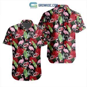 NHL Carolina Hurricanes Crane Hawaiian Design Button Shirt