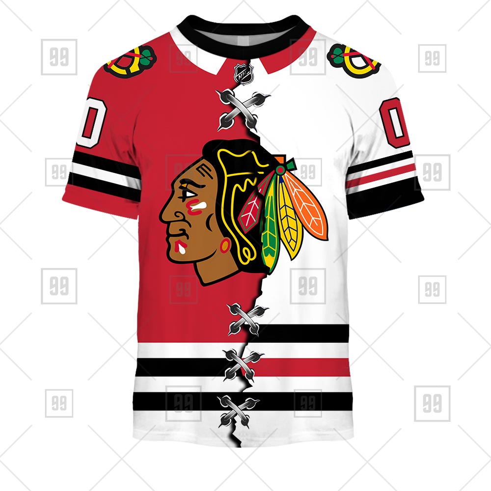 NHL Chicago Blackhawks Mix Jersey Custom Personalized Hoodie T Shirt  Sweatshirt - Growkoc