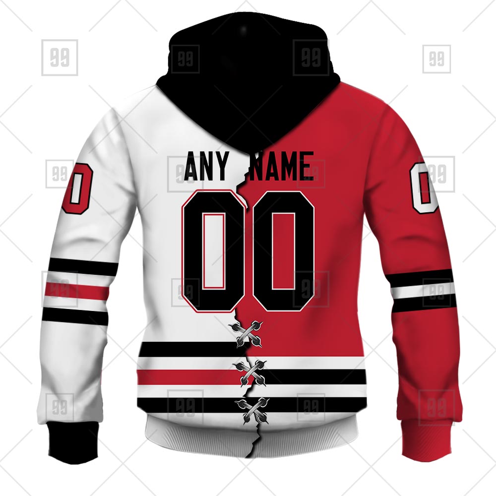 Personalized NHL Chicago Blackhawks Mix Jersey 2023 3D Hoodie - Limotees