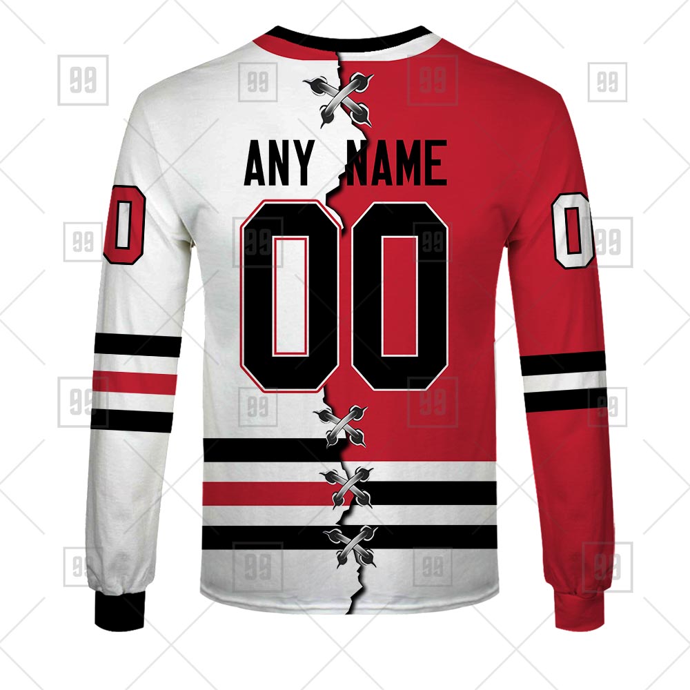 Chicago Blackhawks Personalized Name 3D Tshirt Best Gift For Men