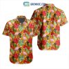 NHL Chicago Blackhawk Flowers Hawaiian Design Button Shirt