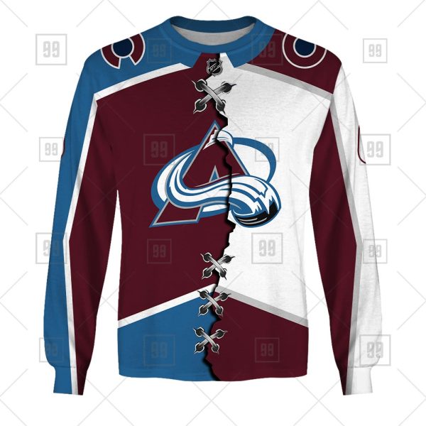 NHL Colorado Avalanche Mix Jersey Custom Personalized Hoodie T Shirt Sweatshirt