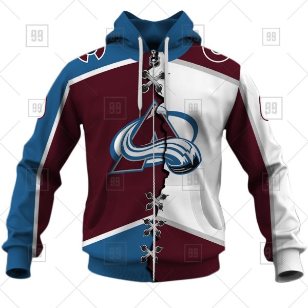 NHL Colorado Avalanche Mix Jersey Custom Personalized Hoodie T Shirt Sweatshirt