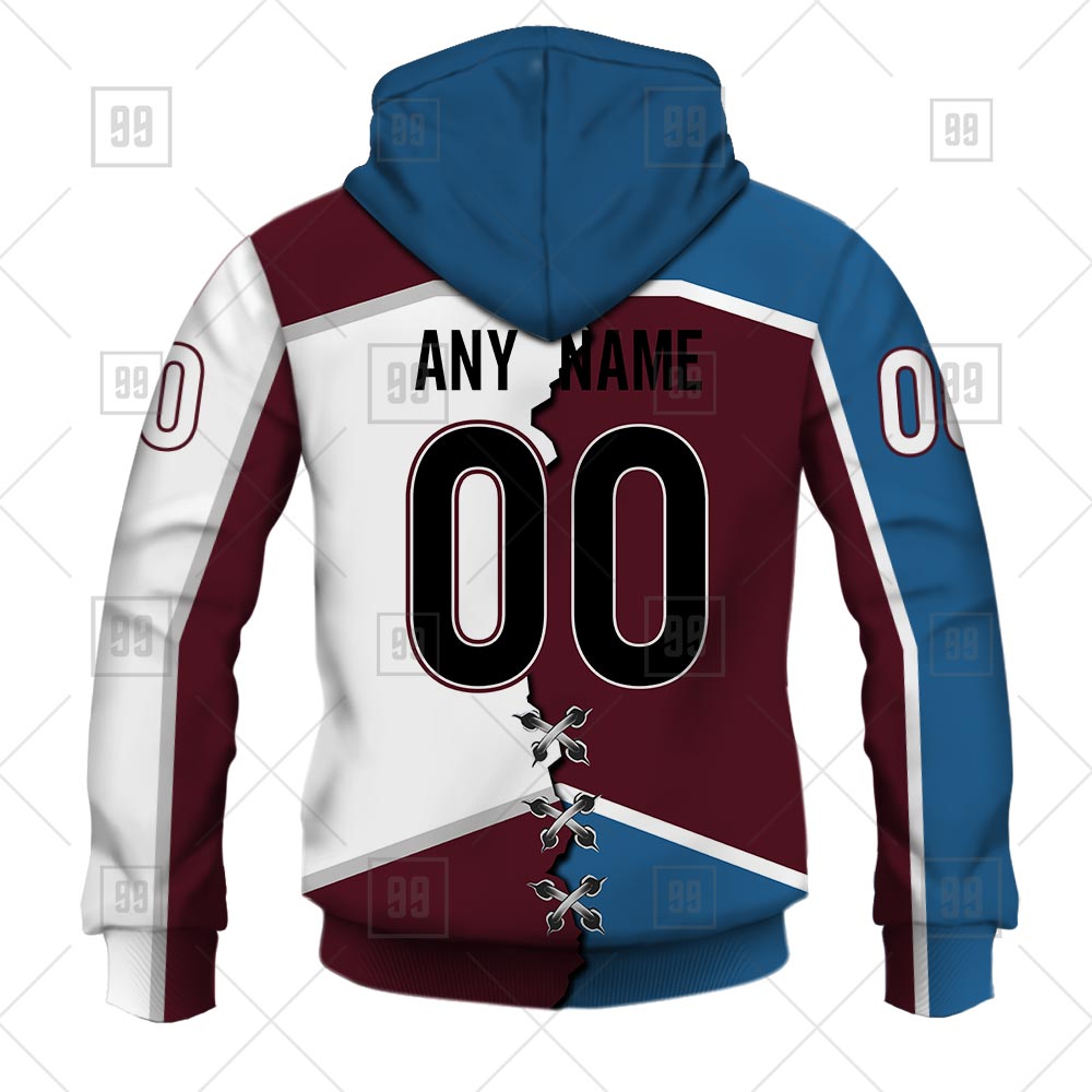 NHL Colorado Avalanche Custom Name Number American Flag T-Shirt