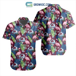 NHL Colorado Avalanche  Crane Hawaiian Design Button Shirt