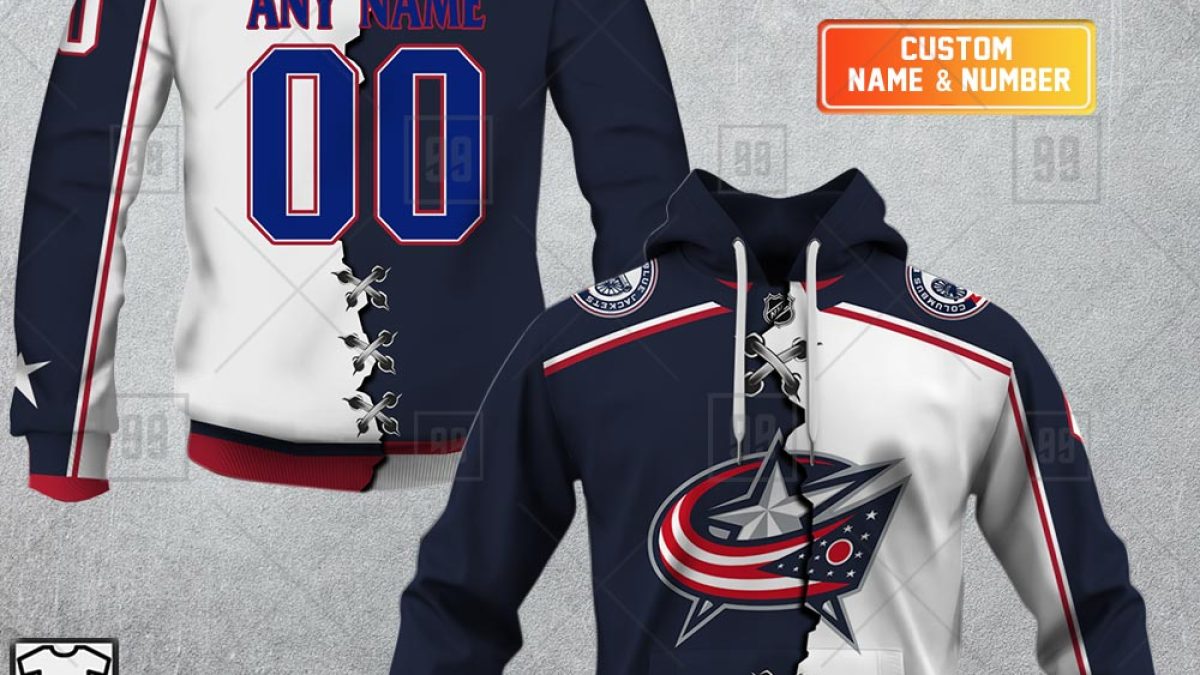 Blue jackets deals jersey sweatshirt