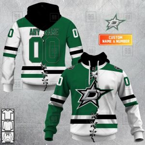 NHL Dallas Stars Reverse Personalized Collab With Kiss Band Hoodie T Shirt