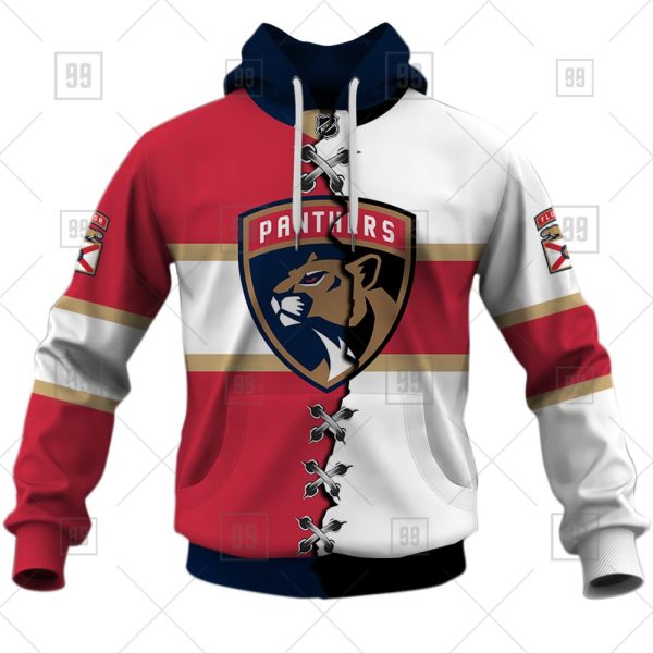 NHL Florida Panthers Mix Jersey Custom Personalized Hoodie T Shirt Sweatshirt