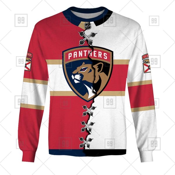 NHL Florida Panthers Mix Jersey Custom Personalized Hoodie T Shirt Sweatshirt