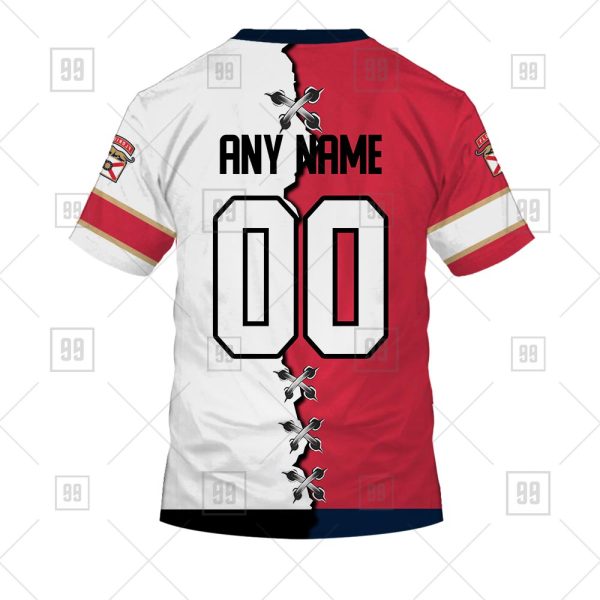 NHL Florida Panthers Mix Jersey Custom Personalized Hoodie T Shirt Sweatshirt