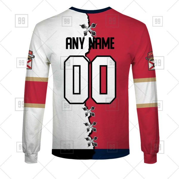 NHL Florida Panthers Mix Jersey Custom Personalized Hoodie T Shirt Sweatshirt