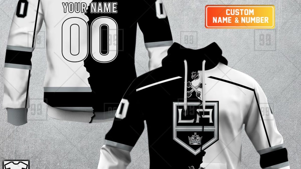 NHL Los Angeles Kings Mix Jersey Custom Personalized Hoodie T
