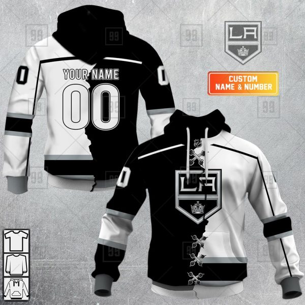 NHL Los Angeles Kings Mix Jersey Custom Personalized Hoodie T Shirt Sweatshirt