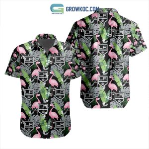 NHL Los Angeles Kings Flowers Hawaiian Design Button Shirt