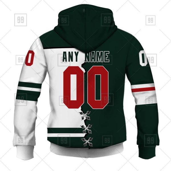 NHL Minnesota Wild Mix Jersey Custom Personalized Hoodie T Shirt Sweatshirt