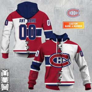 Montreal Canadiens Mix Reverse Retro Personalized Hoodie Shirts