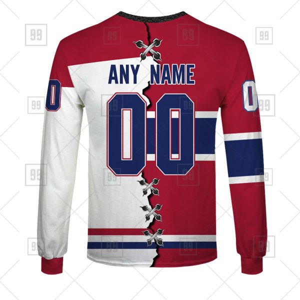 NHL Montreal Canadiens Mix Jersey 2023 Custom Personalized Hoodie T Shirt Sweatshirt