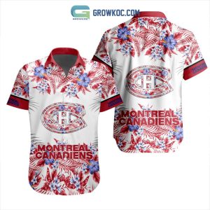 NHL Montreal Canadiens Flowers Hawaiian Design Button Shirt