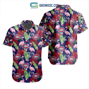 NHL Montreal Canadiens Crane Hawaiian Design Button Shirt