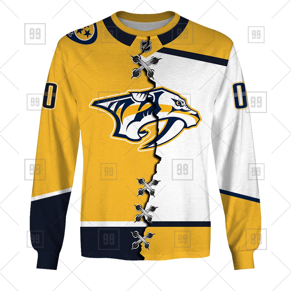 Custom Nashville Predators Throwback Vintage NHL Hockey Shirt Hoodie 3D -  Bring Your Ideas, Thoughts And Imaginations Into Reality Today