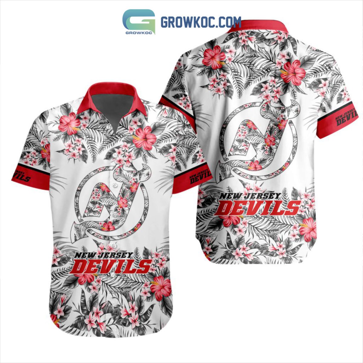 New Jersey Devils NHL Flower Hawaiian Shirt Gift For Men Women Fans -  Freedomdesign