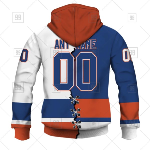 NHL New York Islanders Mix Jersey Custom Personalized Hoodie T Shirt Sweatshirt