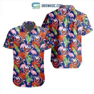 NHL New York Islanders Crane Hawaiian Design Button Shirt