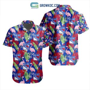 NHL New York Rangers Crane Hawaiian Design Button Shirt