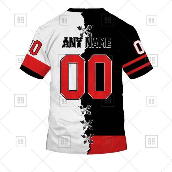 NHL Ottawa Senators Mix Jersey Custom Personalized Hoodie T Shirt Sweatshirt