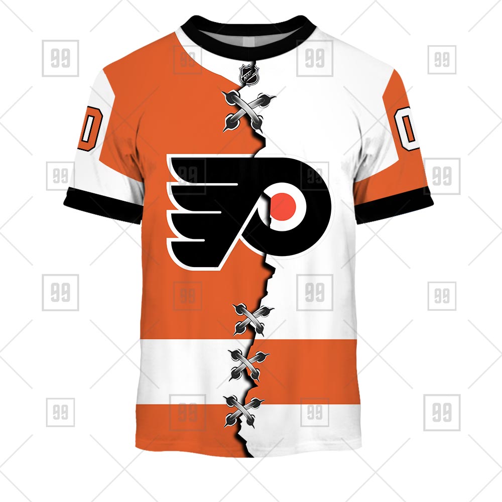 NHL Philadelphia Flyers Custom Name Number Black 2022 Alternate Jersey  Pullover Hoodie