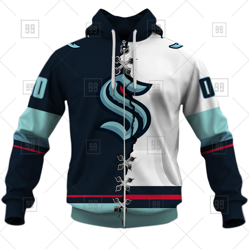 Custom Seattle Kraken Sweatshirt NHL Hoodie 3D, You laugh I Laugh