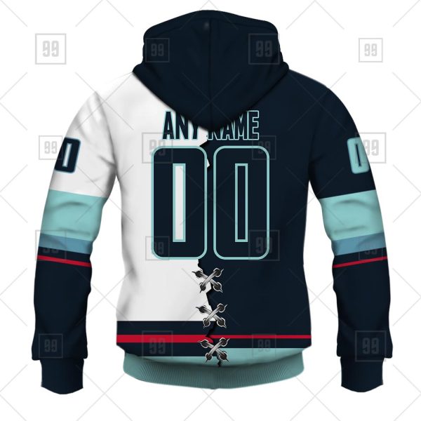 NHL Seattle Kraken Mix Jersey Custom Personalized Hoodie T Shirt Sweatshirt