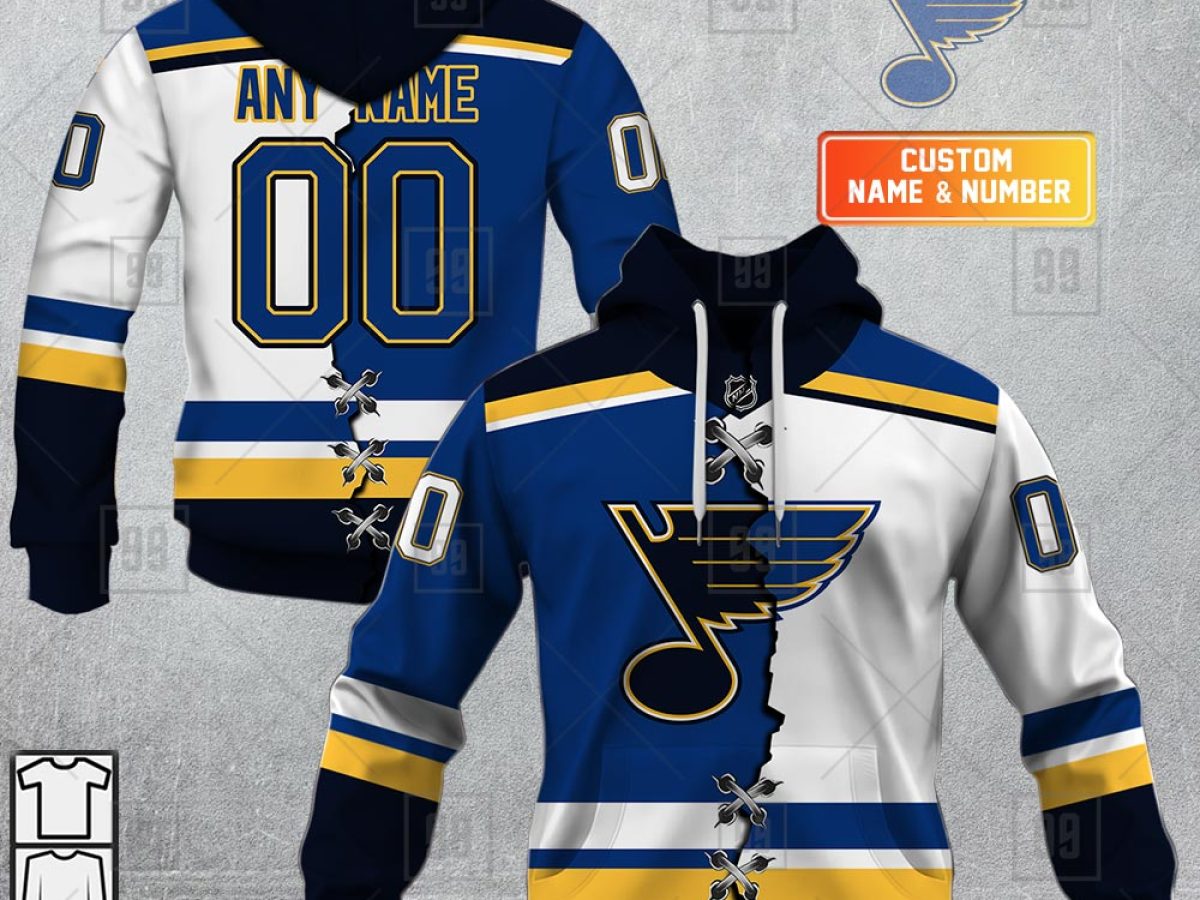 St Louis Blues Personalized Name NHL Mix Jersey Polo Shirt Best