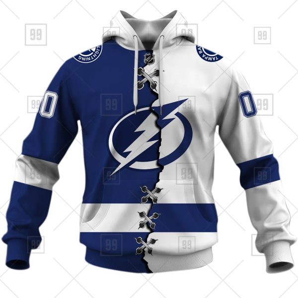 NHL Tampa Bay Lightning Mix Jersey Custom Personalized Hoodie T Shirt Sweatshirt