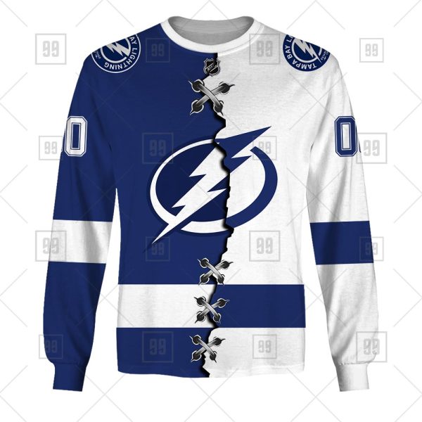 NHL Tampa Bay Lightning Mix Jersey Custom Personalized Hoodie T Shirt Sweatshirt