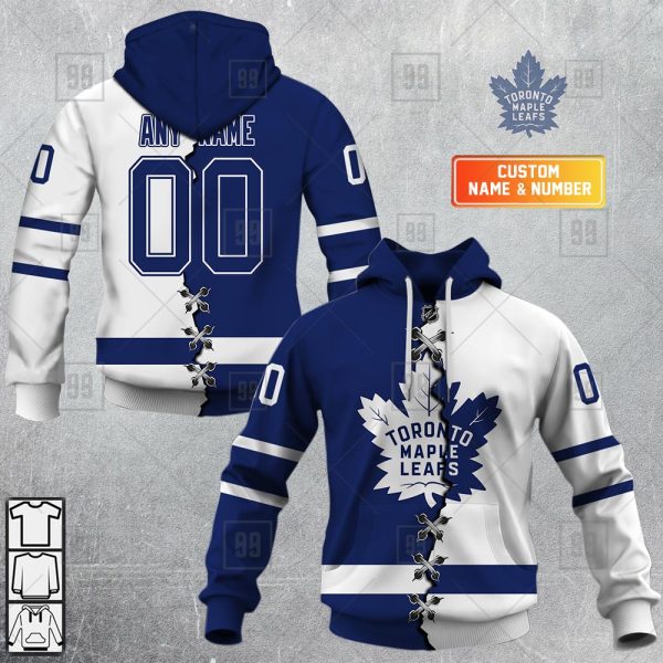 NHL Toronto Maple Leafs Mix Jersey Custom Personalized Hoodie T Shirt Sweatshirt