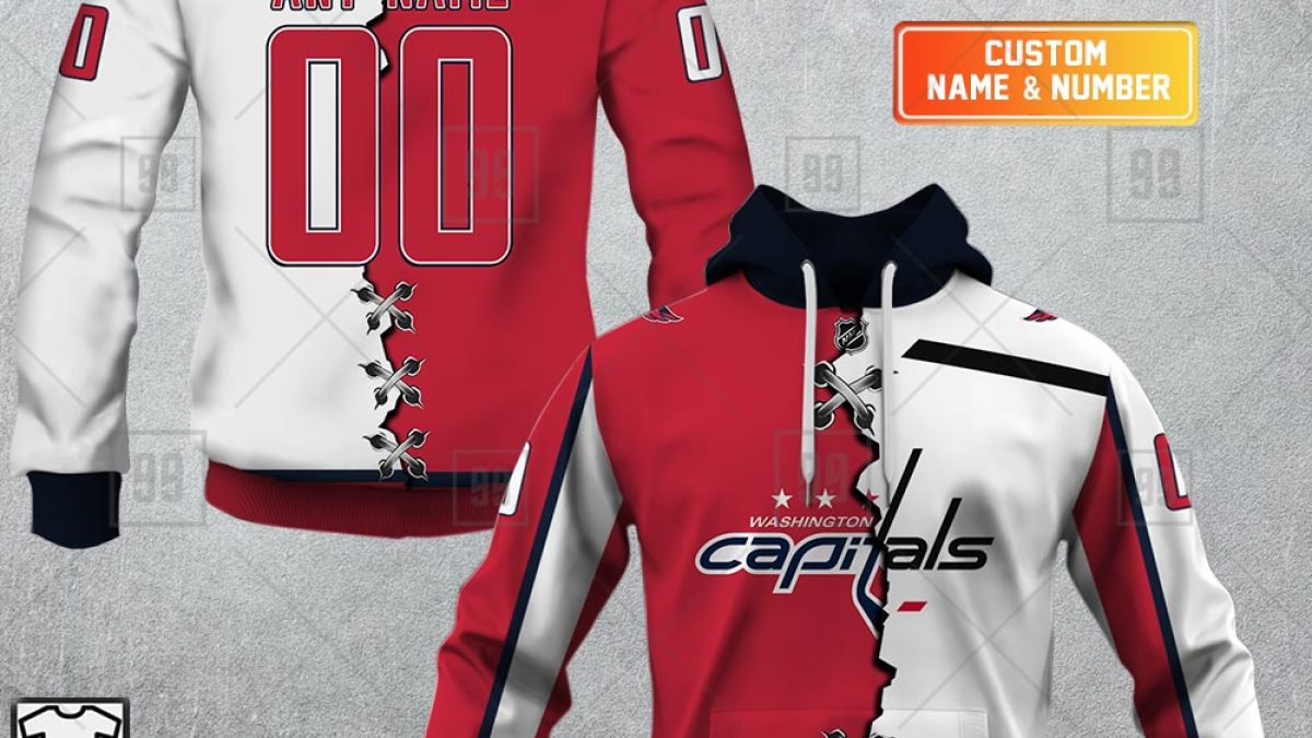 NHL Washington Capitals Personalized Let's Go With Kiss Band Hoodie T Shirt  - Growkoc