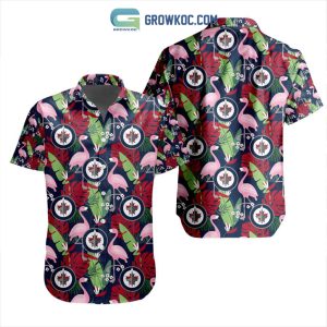 NHL Winnipeg Jets Crane Hawaiian Design Button Shirt