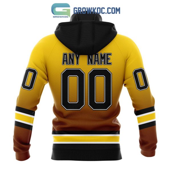 NHL Boston Bruins Personalized Special Retro Gradient Design Hoodie T-Shirt