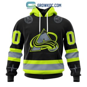 NHL Colorado Avalanche  Specialized Unisex Kits With FireFighter Uniforms Color Hoodie T-Shirt