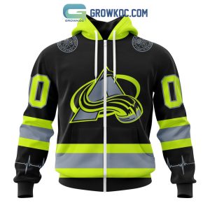 NHL Colorado Avalanche  Specialized Unisex Kits With FireFighter Uniforms Color Hoodie T-Shirt