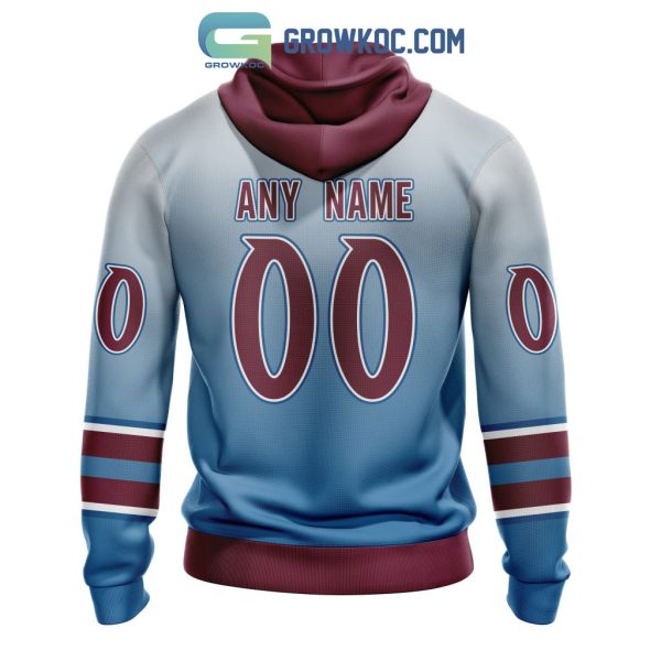 NHL Colorado Avalanche Personalized Special Retro Gradient Design Hoodie T-Shirt